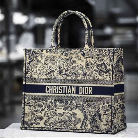 christian dior book tote used